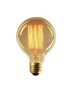 Interelec 403153 E27 G95_ Vintage Inc 25w/2200k Gold 40lm Antique Globo Filamento Calida Lampara Antique