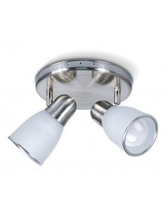 Sl 3906/5   Lar Aplique 2 Luces Base Redonda  Platil