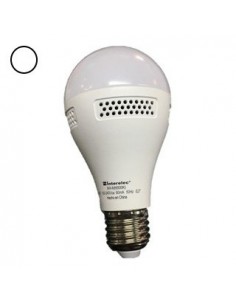 Interelec 402421 Musical E27 A60  220v X 9w/6500k Fria Led Lampara
