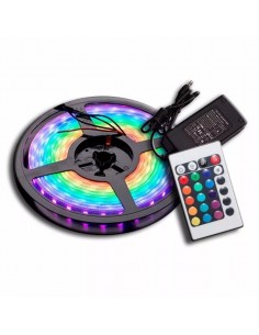 Gen Kit Tira De Led Rgb + Fuente + Controlador (comun Eco)