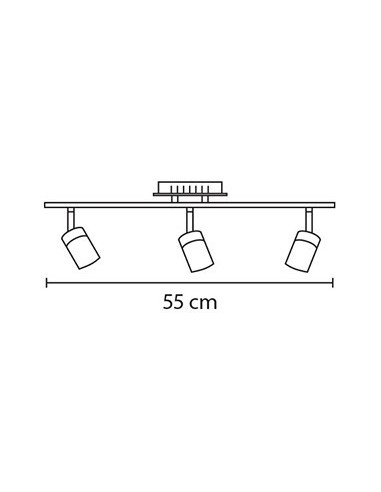 Dabor Brest-3     Aplique Led 3 X 5w C/tulipa De Vidrio Cristal