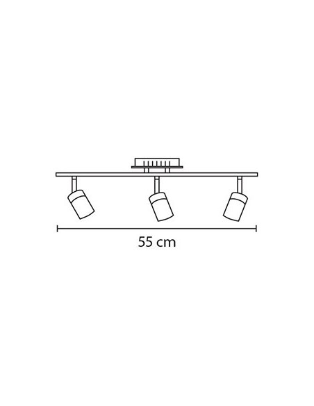 Dabor Brest-3     Aplique Led 3 X 5w C/tulipa De Vidrio Cristal