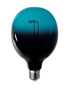 Tryxton Le2057 E27 Zeppelin  Vintage Led 4.5w Negro + Azul 2700k 400lm Filamento Calida Lampara Antique (180g)