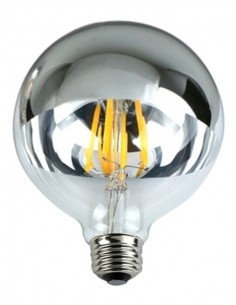 Lgp Lfa-200s E27 G___ Vintage Led  8w Globo Cromo Silver 2700k 960lm Filamento Calida Lampara Antique
