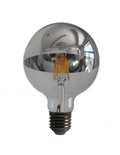 Lgp Lfa-95s_ E27 G___ Vintage Led  6w Globo Cromo Silver 2700k 720lm Filamento Calida Lampara Antique