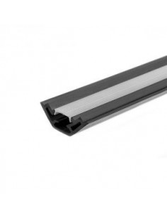 Macroled Pvc-esq-3m Perfil Pvc X2 Mts Esquinero Para Tiras 36x12mm Negro