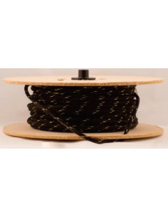 Mts. Cable Textil  __  2  X   0.75  Negro + Dorado