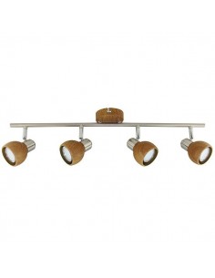 Leuk Xylo Iv Spot Aplique 4 X  Gu-10 Madera 135 X 650 X 75mm ( 180g 5011/04 Nina)