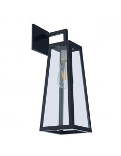 Ilum Rust 801 Zeus Transparente Farol Minimalista 4 Caras Sop. Superior Negro (iluminacion Rustica)