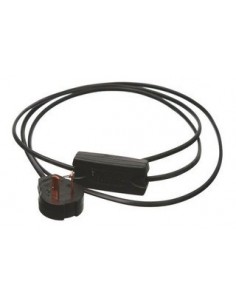 Cable Armado P/velador C/ficha Y Perilla Negro    2.0 Mts