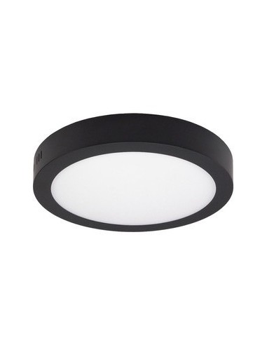 Idlr P130_18w_ Negro Panel Led Ext Redondo 18w/830 21x3cm 1400lm Luz Calida / De Sobre Poner