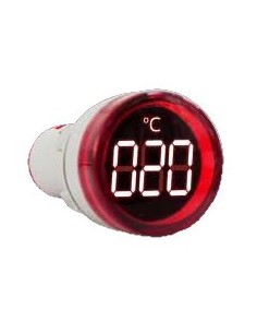 Baw B8etm974q  Termometro Digital 220v Embutir Diam 22mm Rojo ( -20ª Hasta + 200ª)