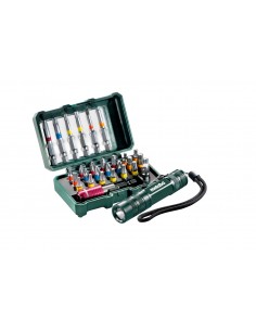 Metabo 626721000 Kit Caja De Puntas + Linterna 29 Piezas