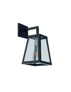 Rustica 802 Zeus Ii Transparente Farol Minimalista 4 Caras Sop. Superior Negro (iluminacion Rustica)