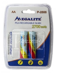 - Megalite P2555 Pila Recargable aa  2700ma  Mh (x Unidad) Camara Digital Noga Net / Megalite (desactivar) 2