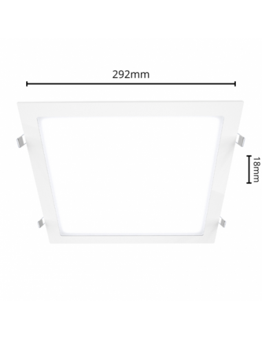 - Macroled Pec24ww Panel Led Embutir...